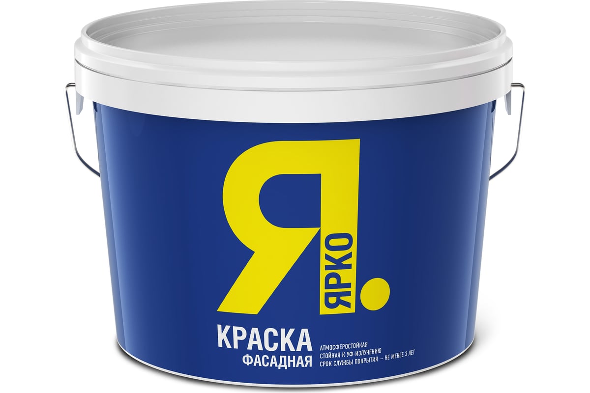 Краска фасадная ЯРКО белая, ведро 28 кг И484.3