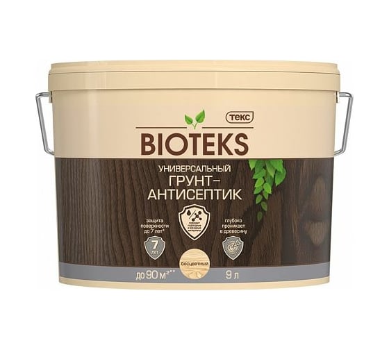 Грунт-антисептик Текс Bioteks 9 л; бесцветный 213128 700006972