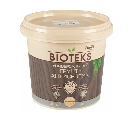 Грунт-антисептик ТЕКС Bioteks (0.8 л; бесцветный) 213126
