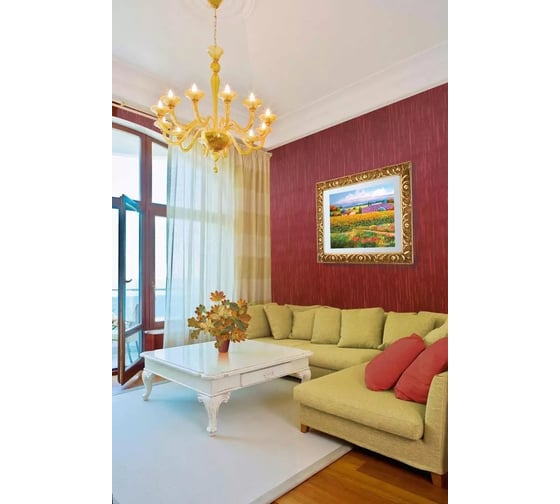 Натуральные обои Cosca Decor Папирус Бордо, 5.5x0.91 м СПБ004434