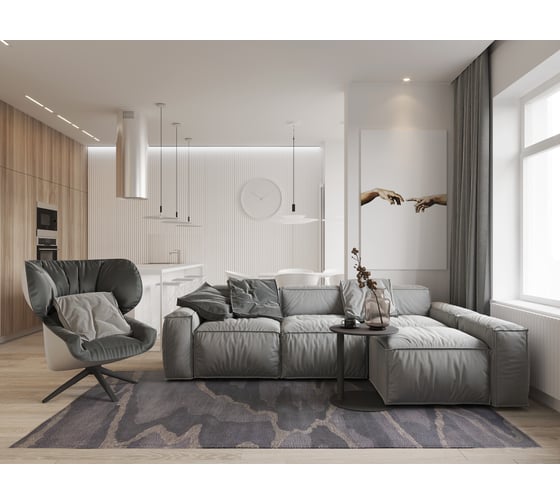 Панель стеновая "Грани" ударопрочная, влагостойкая, под покраску Decor-Dizayn 180x10x2000мм DD906
