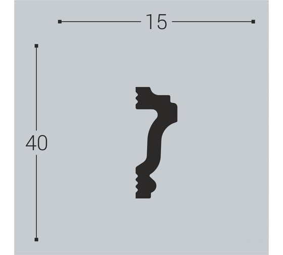 Молдинг bello deco XPS М 4 40x15 мм 00-00004624