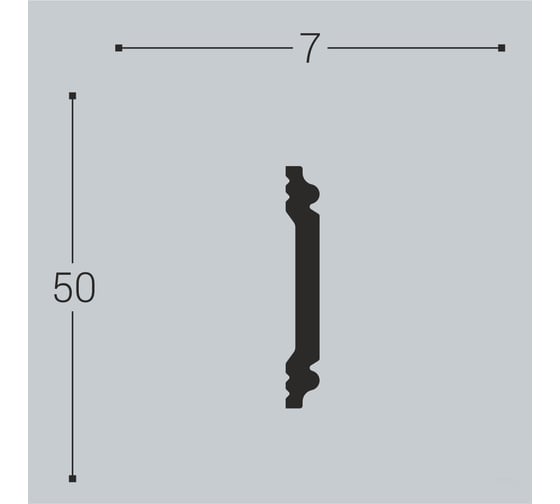 Молдинг bello deco XPS М 5 50x7 мм 00-00004625