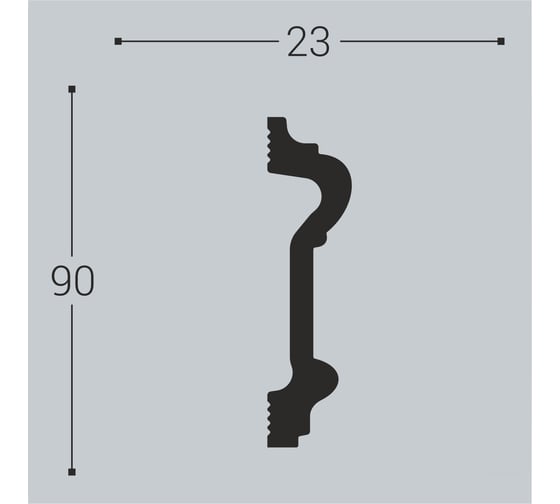 Молдинг bello deco XPS М 1 90x23 мм 00-00004621
