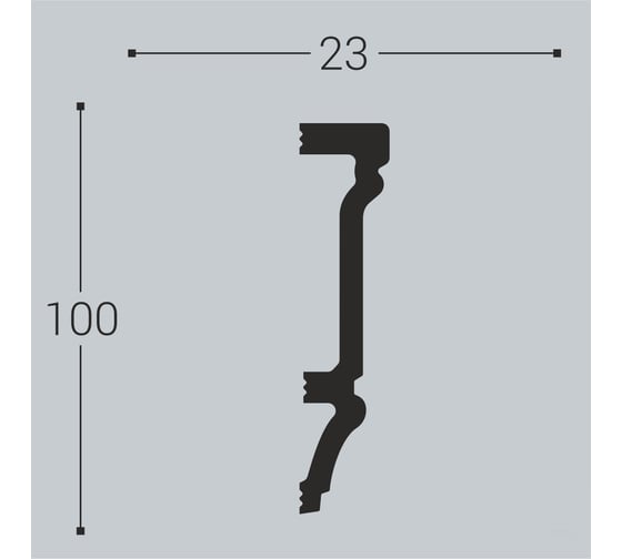 Молдинг bello deco XPS М 13 100x23 мм 00-00104203
