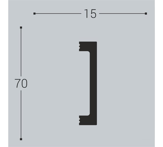 Молдинг bello deco XPS М 17 70x15 мм 00-00104208
