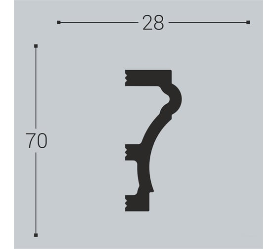 Молдинг bello deco XPS М 7 70x28 мм 00-00004627