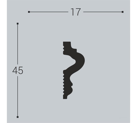 Молдинг bello deco XPS М 10 45x17 мм 00-00004592
