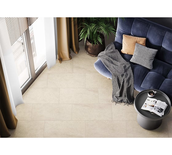 Керамогранит AlmaCeramica Fabio матовый, 300х600х7, 1,62м2, 9 шт в уп, бежевый GFA3060FAB04R 1