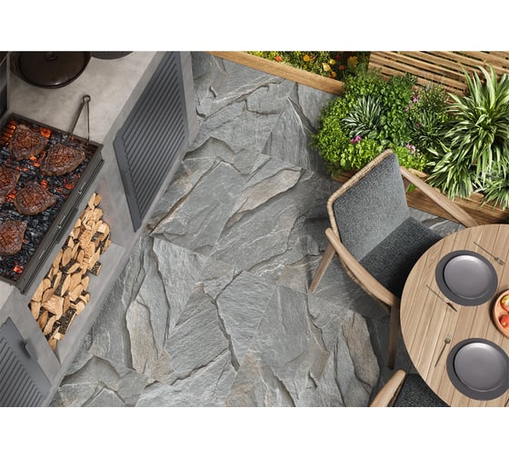 Керамогранит AlmaCeramica Legend матовый, 300х600х7, 1,62м2, 9 шт в уп, серый GFA3060LEG74R 1