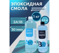 Эпоксидная смола для творчества Caspol прозрачная 2А:1В, 1кг+0,5кг ЭП-21-15