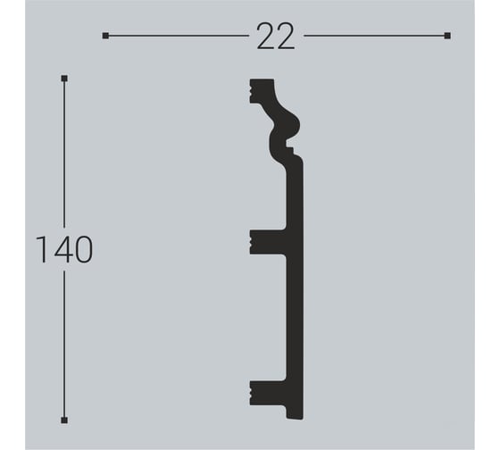 Напольный плинтус bello deco XPS П 9 140x22 мм 00-00004618