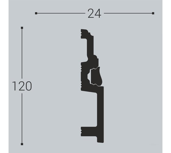 Напольный плинтус bello deco XPS П 6 120x24 мм 00-00103638