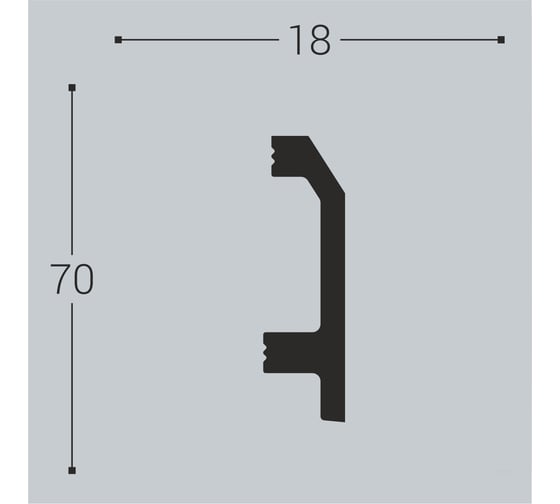 Напольный плинтус bello deco XPS П 11 70x18 мм 00-00104252