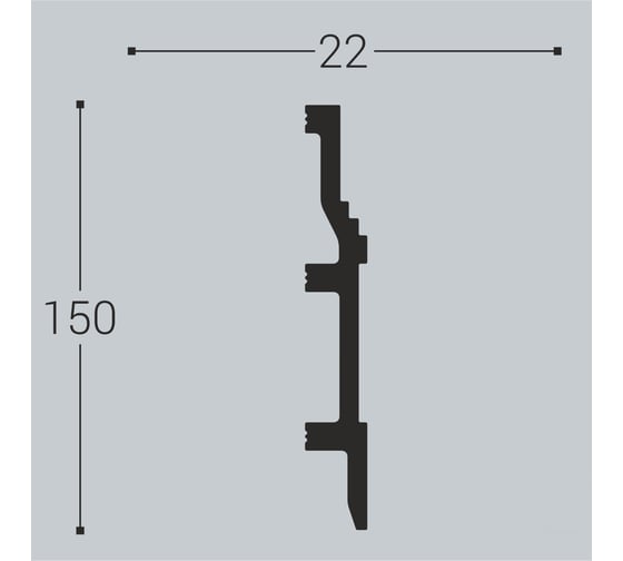 Напольный плинтус bello deco XPS П 8 150x22 мм 00-00004591
