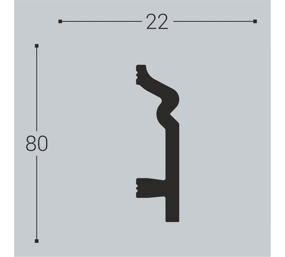 Напольный плинтус bello deco XPS П 2 80x22 мм 00-00004605
