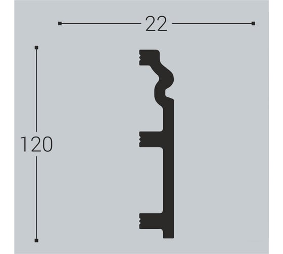 Напольный плинтус bello deco XPS П 5 120x22 мм 00-00004590