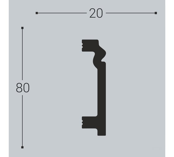 Напольный плинтус bello deco XPS П 3 80x20 мм 00-00004606