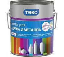 Эмаль для дерева и металла ТЕКС Профи (полуматовая; база D; 2.7 л) 32390