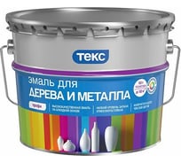 Эмаль для дерева и металла ТЕКС Профи (полуматовая; база A; 9 л) 32388