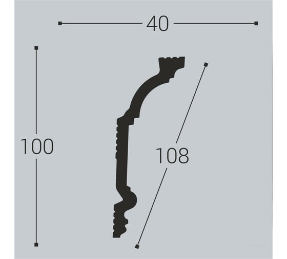 Карниз bello deco XPS К 3 100x40 мм 00-00004635