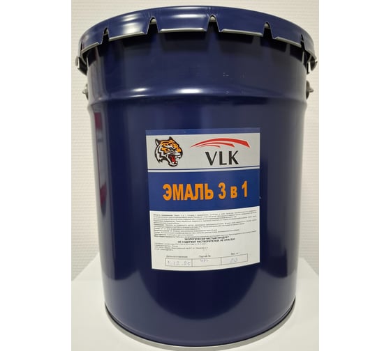 Эмаль 3в1 Volakom RAL 7047 Телегрей 4, полуглянцевая, 20кг, 756877 1