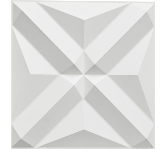 Комплект 3D-панелей LAKO DECOR 50-50 см, 10 шт, 1 мм, белый 303 LKD-PVC50-D153-MEGA10 1