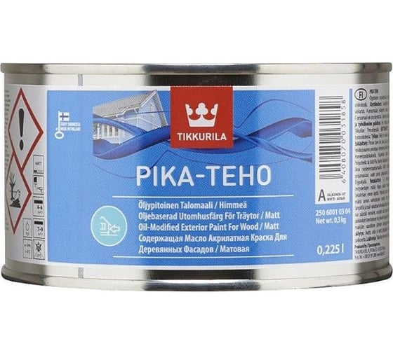 Акрилатная краска TIKKURILA Пика Техо База с 0.225 л, по дереву, с добавлением масла 52806