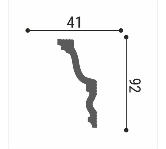 Потолочный плинтус Де-Багет Декор ДП 35/100 00-00002011