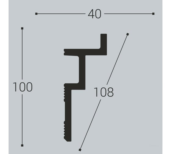 Карниз bello deco XPS К 13 100x40 мм 00-00104468