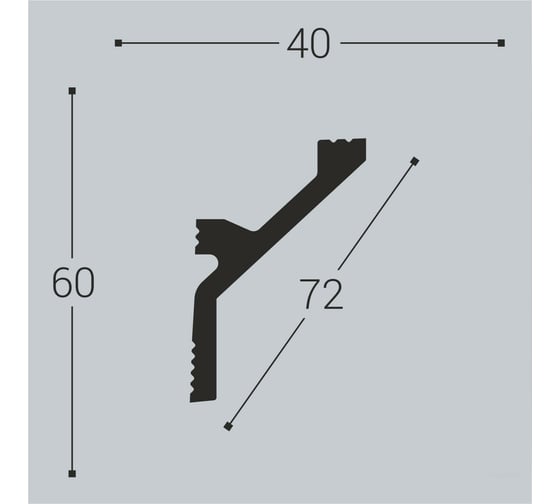Карниз bello deco XPS К 12 60x40 мм 00-00104335