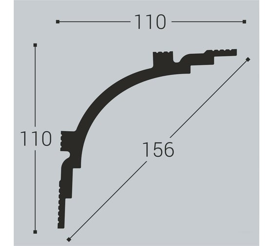 Карниз bello deco XPS К 14 110x110 мм 00-00104360