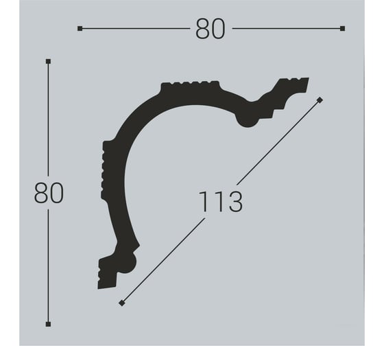 Карниз bello deco XPS К 1 80x80 мм 00-00004633