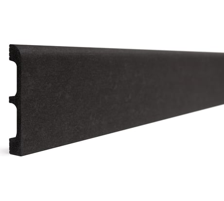 Плинтус напольный ударопрочный влагостойкийDecor-Dizayn цвет графит 80x13x2400 мм 706-94