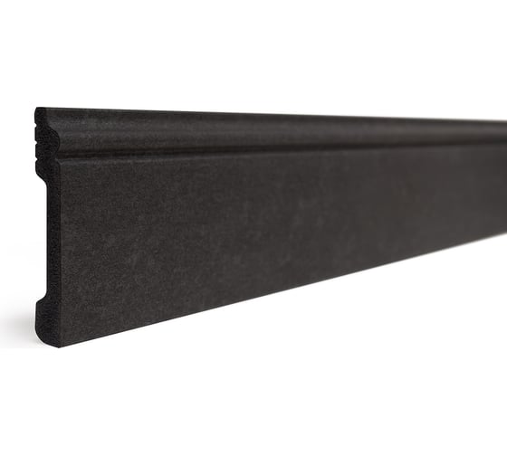 Плинтус напольный ударопрочный влагостойкий Decor-Dizayn цвет графит 79x13x2400 мм 005-94