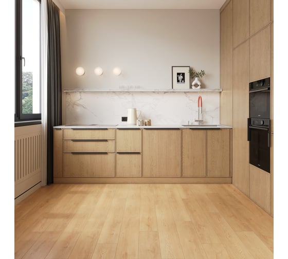 ПВХ-плитка FLOORWOOD SPC Consulate 0,5 4V (1220 х 180 х 5 мм) беквут натуральный ( 1,7568 кв.м.) 6248 Т0039049