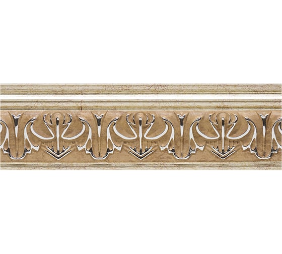 Молдинг стеновой ударопрочный влагостойкий бук с платиной Decor-Dizayn 60x17x2400 мм 161B-59 1