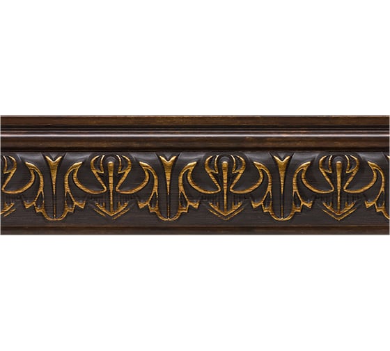 Молдинг стеновой ударопрочный влагостойкий дуб мореный Decor-Dizayn 60x17x2400 мм 161B-966 1