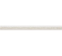 Молдинг стеновой ударопрочный влагостойкий белый с серебром Decor-Dizayn 15x8Х2400 мм 130-60