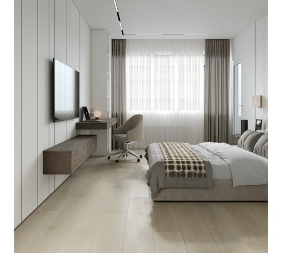 Плитка FLOORWOOD SPC Uantroo 0,5 4V (1220х228х5 мм) c подложкой Дуб Милан (2,23 кв.м) 7492 Т0039037