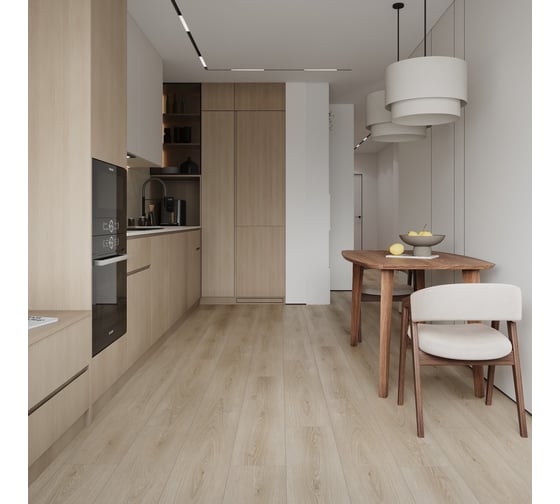 Плитка FLOORWOOD SPC Uantroo 0,5 4V (1220х228х5 мм) c подложкой Дуб Эйлтор (2,23 кв.м) 9517 Т0039035