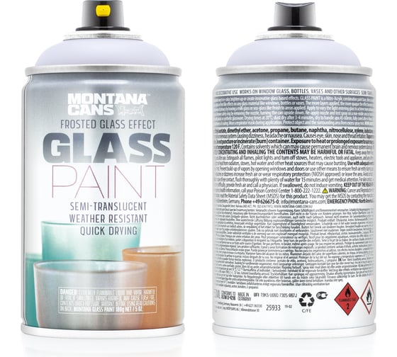 Краска MONTANA GLASS PAINT светло-лиловая, 0.25 л GP4170 1