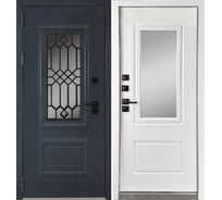 Дверь DIVA Формен Ф-34 Термо Букле Графит/Белый матовый 960*2050 Левая УТ-00084408