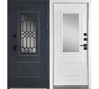 Дверь DIVA Формен Ф-34 Термо Букле Графит/Белый матовый 960*2050 Правая УТ-00084409