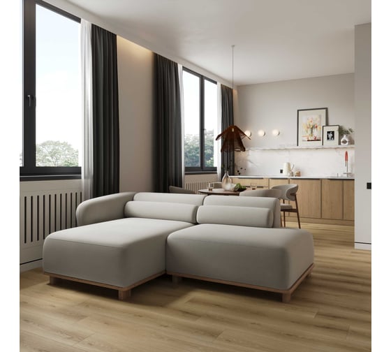 Плитка FLOORWOOD SPC Quantum 0,5 4V (1220х228х5 мм) c подложкой Дуб Родер (2,23 кв.м) 9567 Т0039036