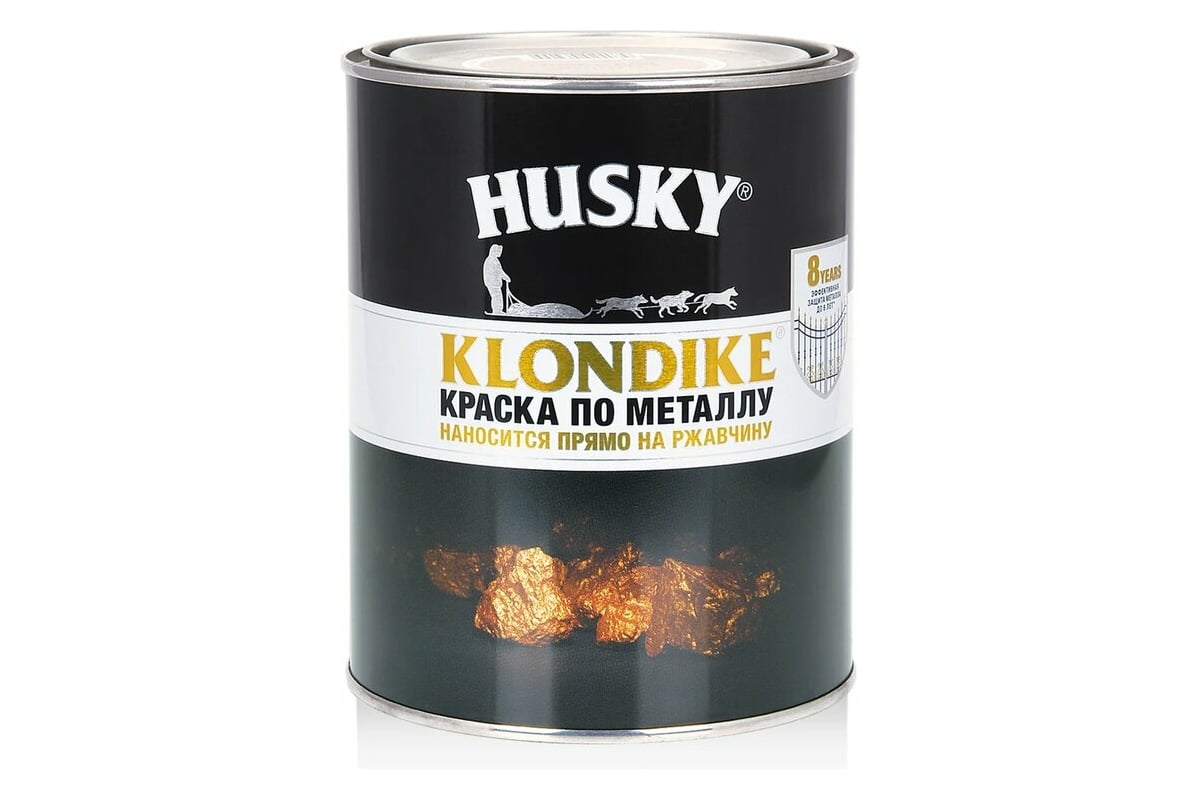 Краска по металлу с молотковым эффектом HUSKY KLONDIKE (алюминий; 0.9 л)  25617 - выгодная цена, отзывы, характеристики, фото - купить в Москве и РФ