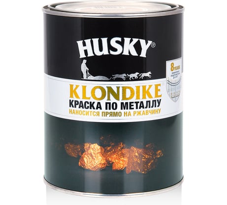 Краска по металлу с молотковым эффектом HUSKY KLONDIKE (золото; 0.9 л) 25618