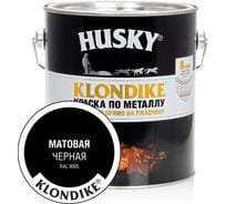 Краска по металлу HUSKY KLONDIKE (матовая; черная RAL 9005; 2.5 л) 26481