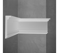 Потолочный карниз Stenopol подходит к натяжным потолкам, 100х25х2000 мм под покраску C7227
