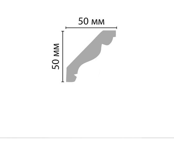 Потолочный карниз Stenopol 50х50х2000 мм C7155
